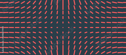 Eye Catching Magnetic Field Effect Impressive Vibrant Abstract Vector Background. Motion Transition of Particles Create Waveform Conceptual Ultra Wide Stunning Wallpaper. Minimal Art Illustration