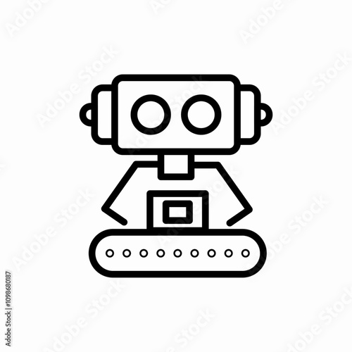 ai artifical intelligiance robot icon vector sign