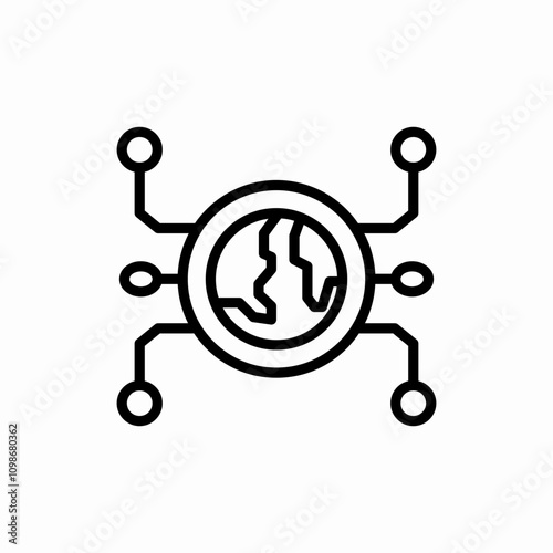 ai artifical intelligiance robot icon vector sign