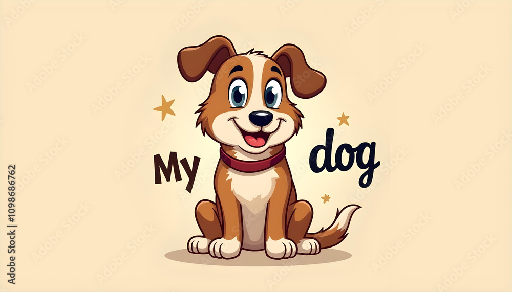 Fototapeta premium dog Cartoon character cartoon logo design