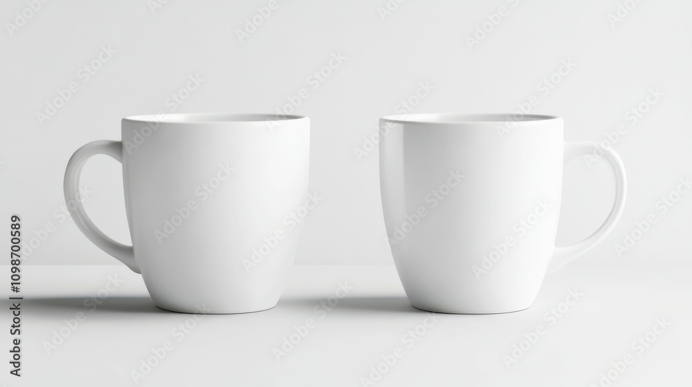 Obraz premium 2 Mug Cups Mockup