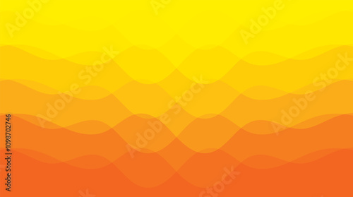 Abstract Yellow orange wavy background , Bright sunny yellow dynamic abstract background.