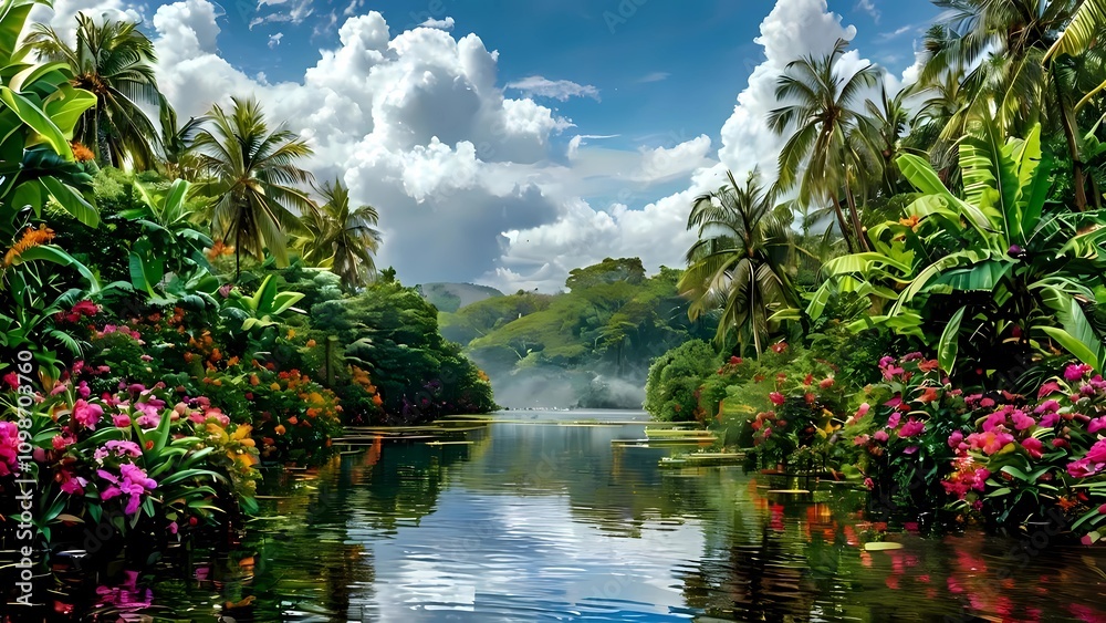 Fototapeta premium tropical garden