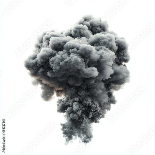 An explosion is depicted on a transparent background in this image file.