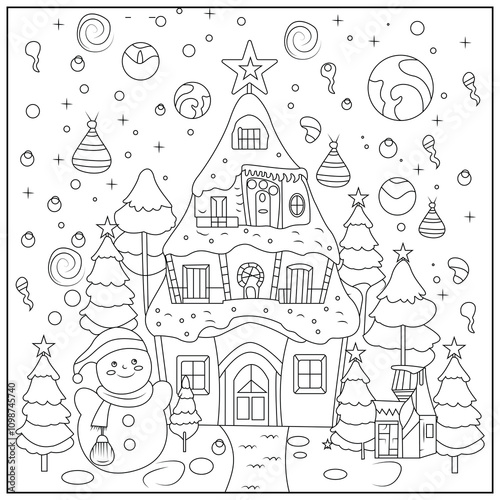 Christmas Hygge cute and cozy coloring book Cozy Christmas Cats Holiday Coloring Book page for kids and adults 