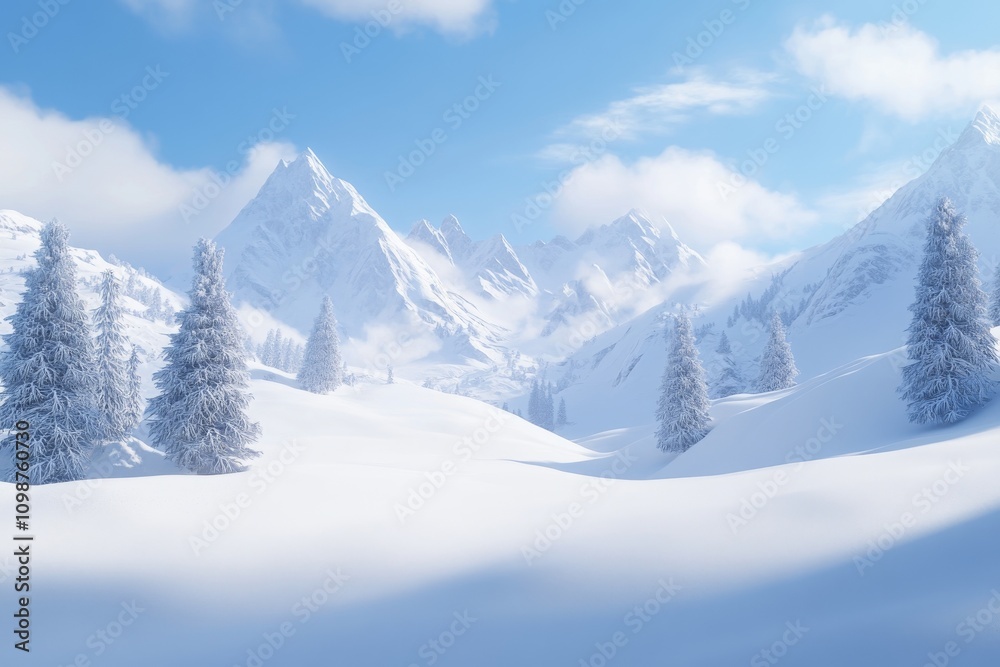 Obraz premium Laengental, Lenggries, Upper Bavaria, Germany, winter scene