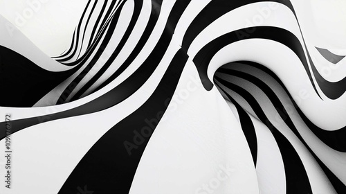 Tribal Zebra Silhouette Vector Illustration for Wildlife Tattoos and Designs photo