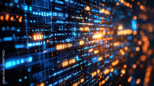 Wallpaper Mural Digital backdround ideal for technological operations, neural networks, AI, data transmission and encryption, digital archives, audio and visual representations, scientific research Torontodigital.ca