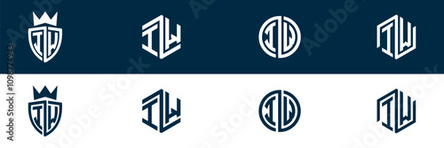 Free Download Typography IW WI letter logo design - GFXLoad