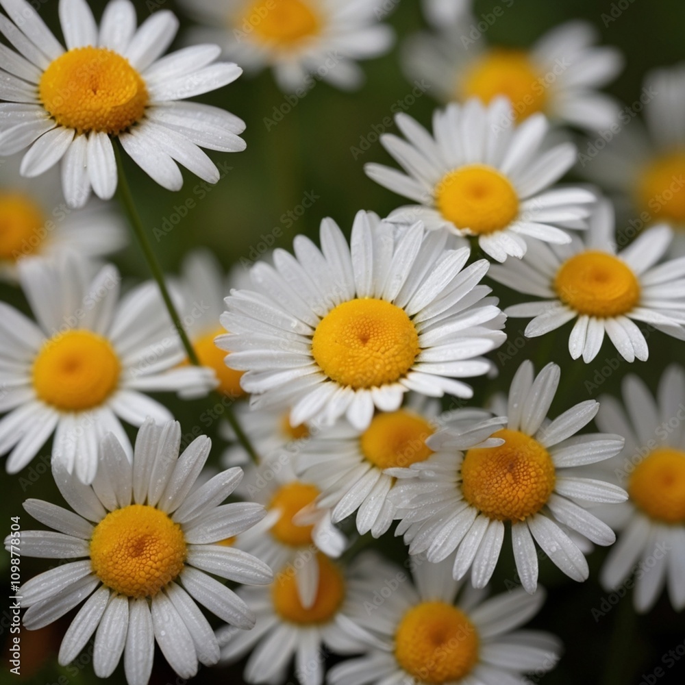 Fototapeta premium daisies on white