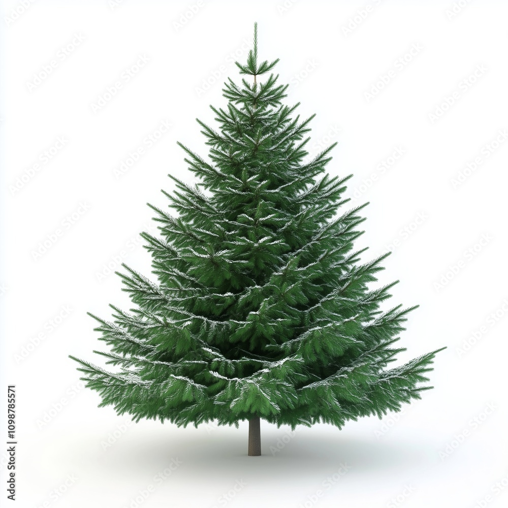 Fototapeta premium 3d rendered christmas tree isolated on white background 