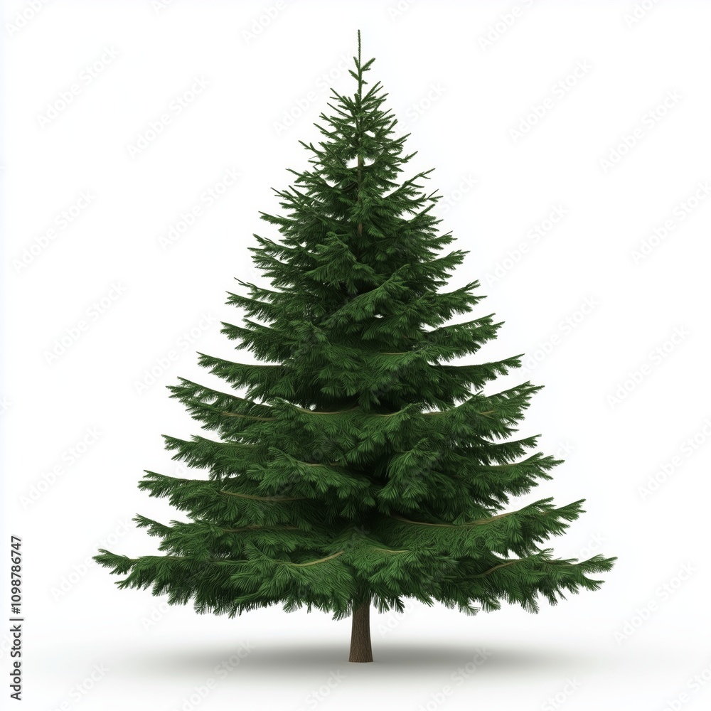 Obraz premium 3d rendered christmas tree isolated on white background