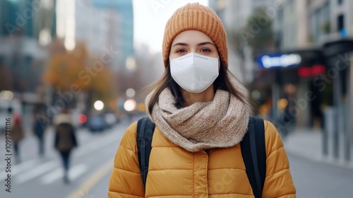 Urban Health and Pollution Awareness Portrait photo