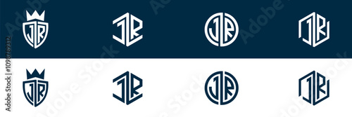 Free Download Typography JR RJ letter logo design - GFXLoad