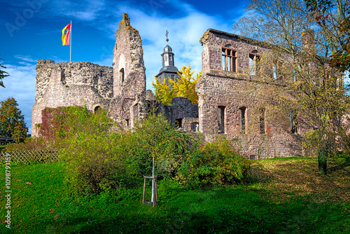 Dreieichenhain Castle ruins at Dreichenhain, Hesse, Germany