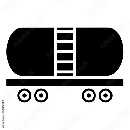 Fotografia Tank wagon glyph solid icon