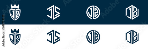 Free Download Typography JZ ZJ letter logo design - GFXLoad