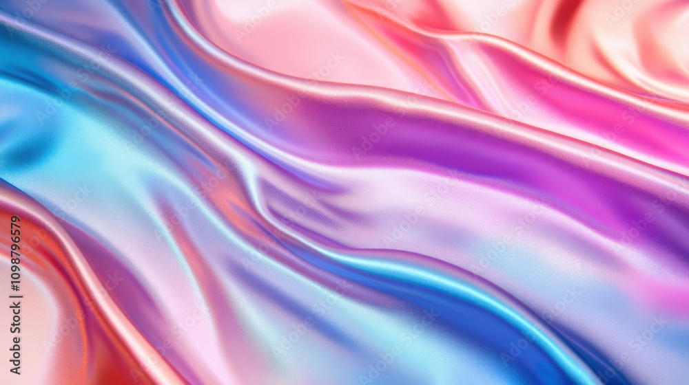 Obraz premium Holographic silk background , abstract iridescent gradient background.