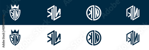 Free Download Trendy KN NK letter logo design - GFXLoad