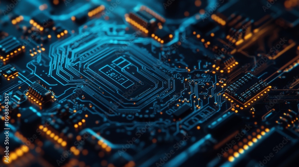 Obraz premium Intricate Circuit Board Technology