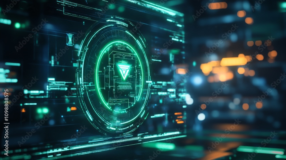 Fototapeta premium Futuristic Digital Interface Design