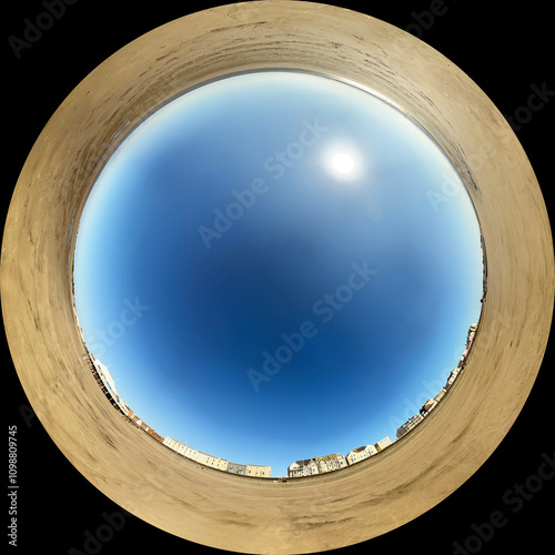 Beach Of Burnham-On-Sea / Allsky / Fulldome