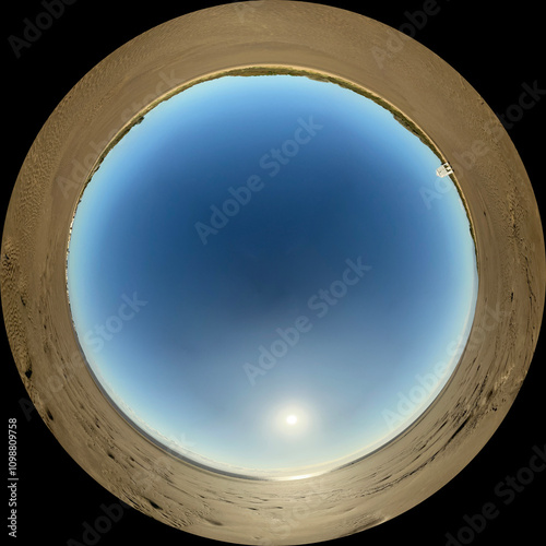 Beach Of Burnham-On-Sea Allsky / Fulldome