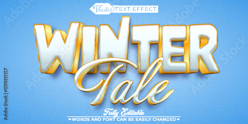 Cartoon Winter Editable Text Effect Template