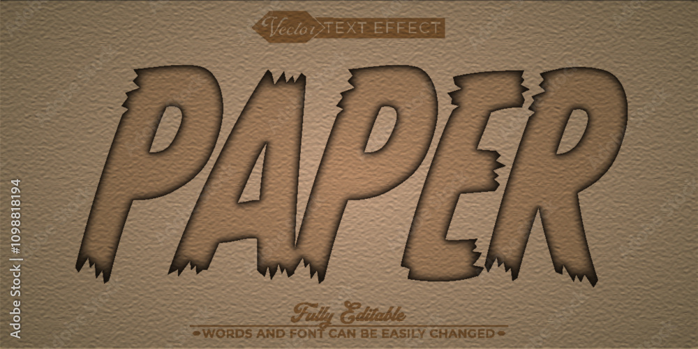 Foto Paper Editable Text Effect Template