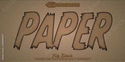 Schilderij op canvas Paper Editable Text Effect Template