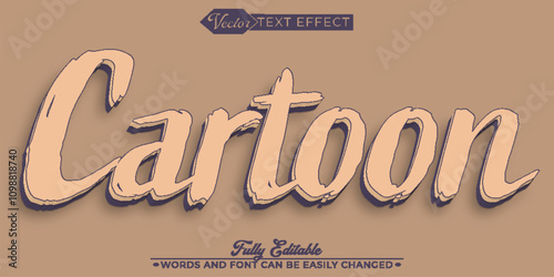 Cartoon Vector Editable Text Effect Template