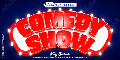Comedy Show Vector Editable Text Effect Template