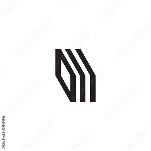 Abstract Geometric Boxed Lines Logo Design