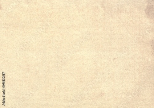 This textured paper background is dated 180610 from France, with scratched givry and aged peach colors. Features a discolored classical paper note and the image has no people. Textured. photo