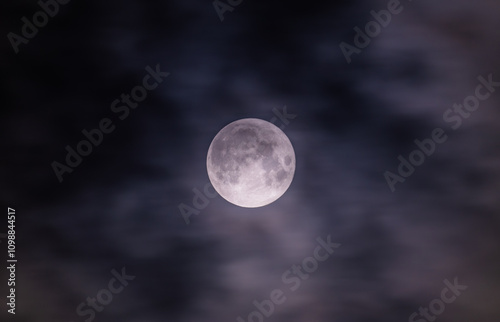 full moon in the night sky