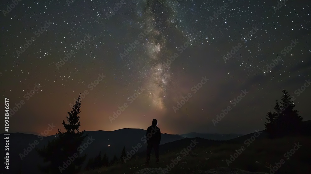Fototapeta premium Night_photos_in_the_Ukrainian_Carpathian_Mountains