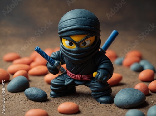 In a world made of clay, the ninja must rely on his training to overcome every challenge photo