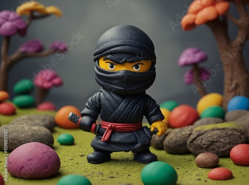 In the clay world, the ninja’s mission is to outmaneuver and outfight every foe that stands in his way photo