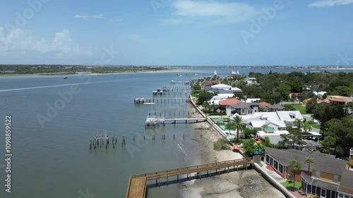 Waterfront homes along the intracoastal near St. Augustine, St Johns County, Florida. photo