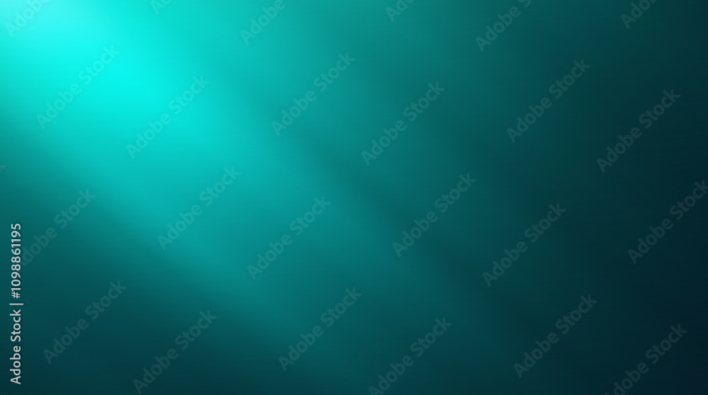 Obraz premium diagonal blue light ray, dark teal black background, abstract glowing aura, grain noise texture, web banner header design