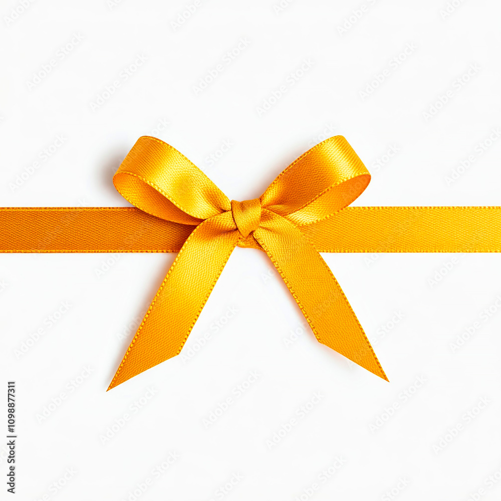 Fototapeta premium Yellow gift bow
