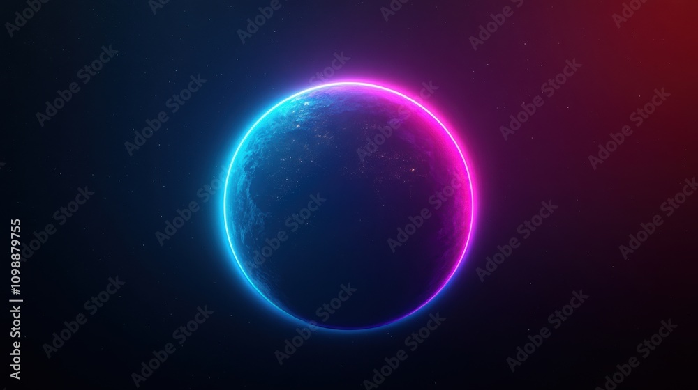 Fototapeta premium Glowing Earth Celebrating Clean Ozone Preservation