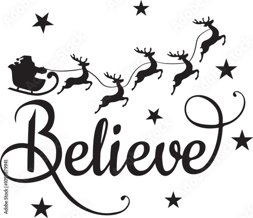 Vector Believe Santa photo