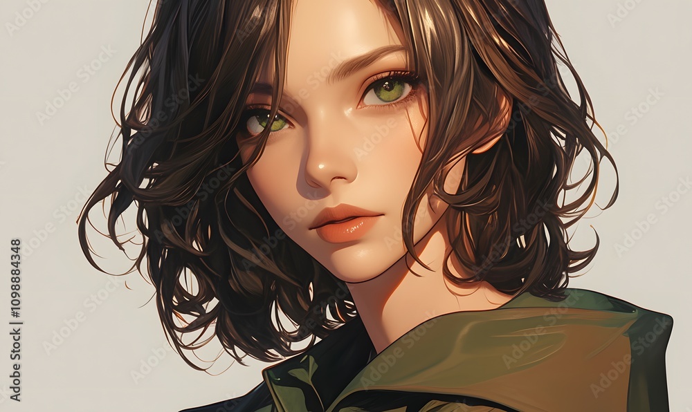 Fototapeta premium portrait of a woman,generation AI
