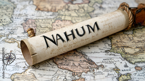 Antique Manuscript of Nahum: A Timeless Resource for Theological Insight and Religious Studies photo