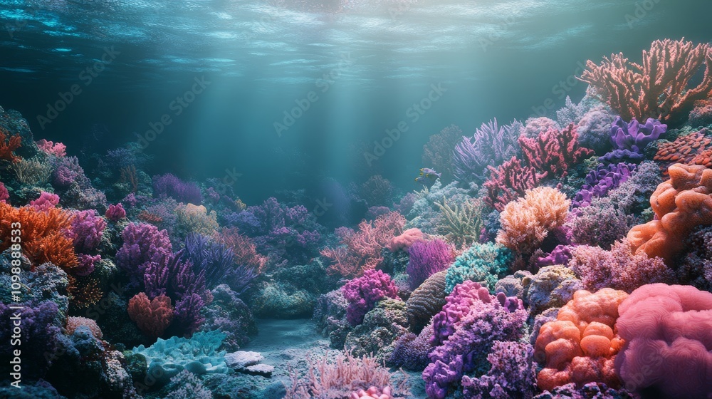 Naklejka premium Exploring deep sea coral reefs key players in marine ecosystems and their environmental challenges