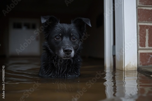 Flooding Crisis, inundated streets and damaged infrastructure, impact of excessive rainfall, showcasing resilience, response efforts in communities affected by rising water levels. photo