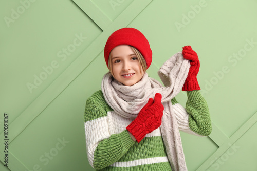 Cute little happy boy in wi...