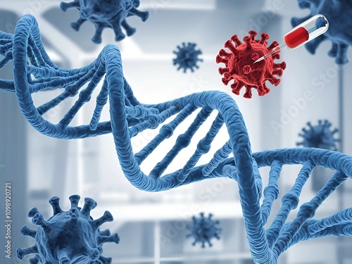 Human DNA concept stock image.