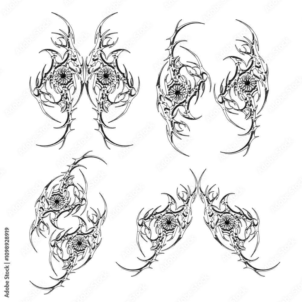 Obraz premium Tribal sigils Tattoo design